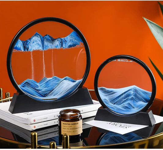 creative moving sand frame stress relief Disktop Ornament