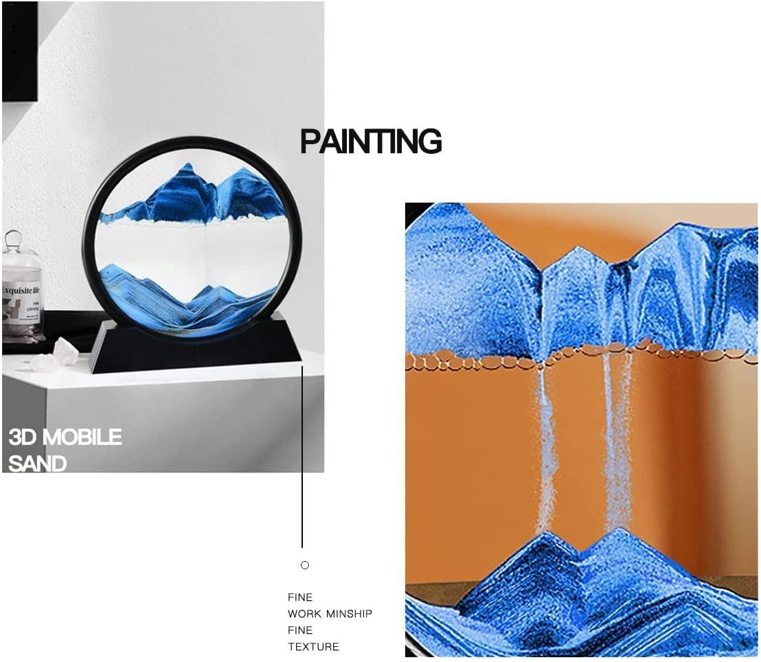 creative moving sand frame stress relief Disktop Ornament