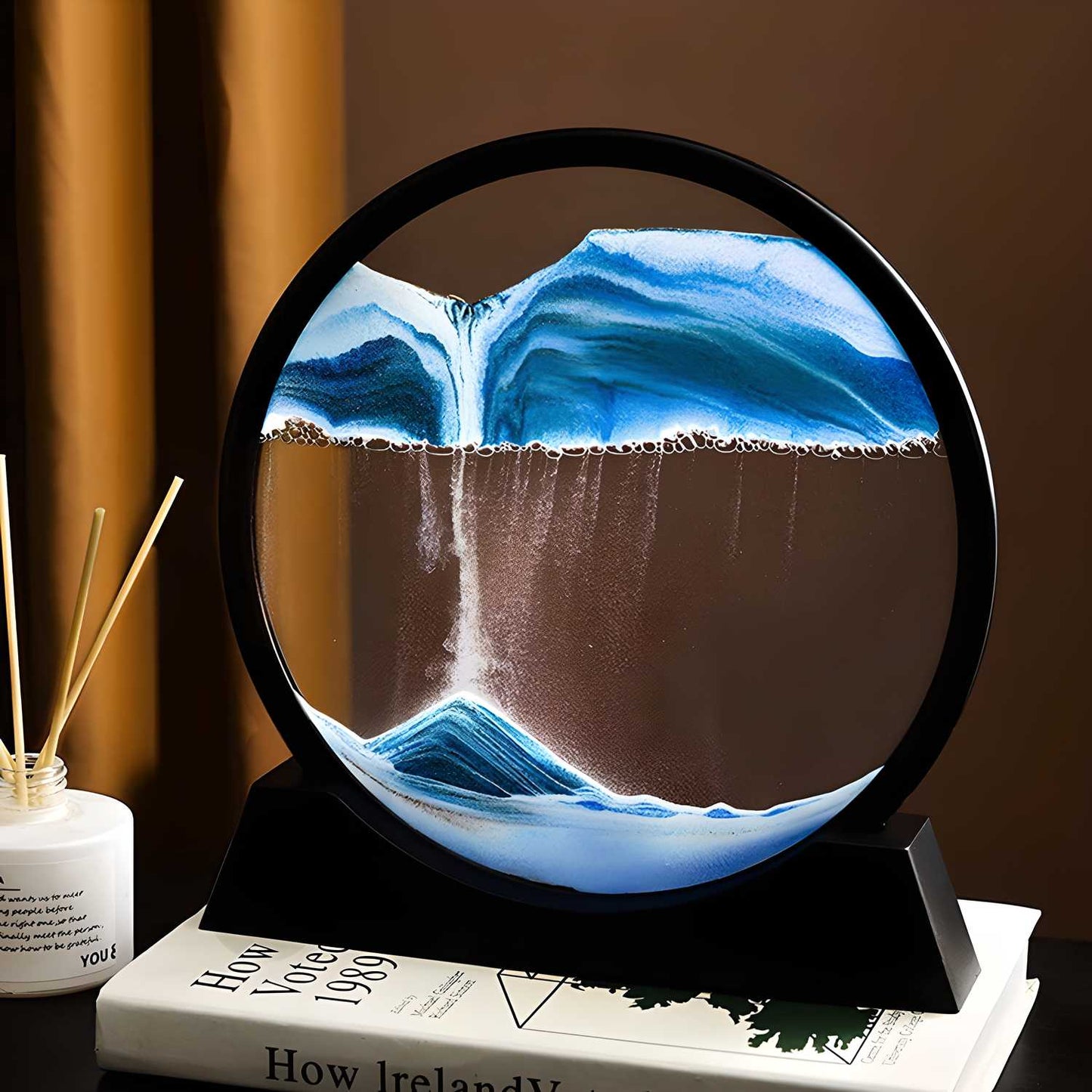 creative moving sand frame stress relief Disktop Ornament